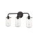 Z-Lite Delaney 3 Light Vanity, Matte Black & Clear 471-3V-MB - alternate 2